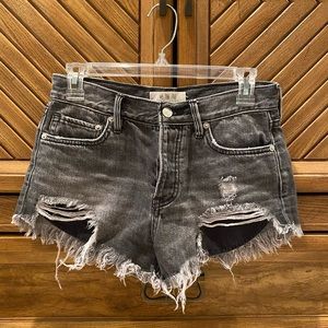 We The Free | Distressed denim shorts